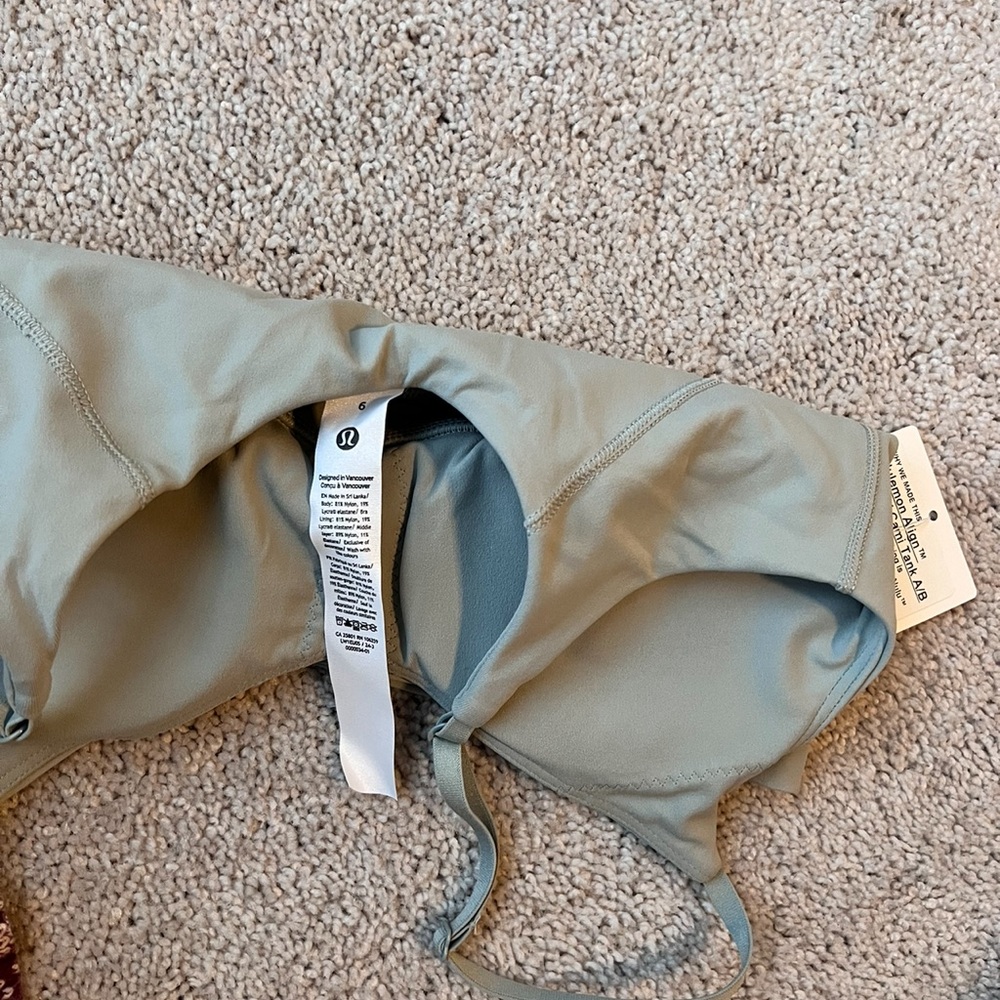 lululemon Align™ Cropped Cami Tank Top
Light Support, A/B Cup in Jade Grey. Sz 6 - Picture 7 of 7